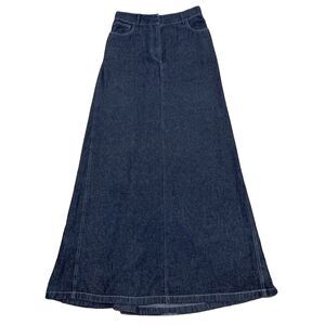 Ann Demeulemeester Maxi Skirt Women FR 36 Denim Black Whimsygoth Designer Street